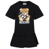 Moschino Kids Abito Nero con Stampa Toy per Bambine