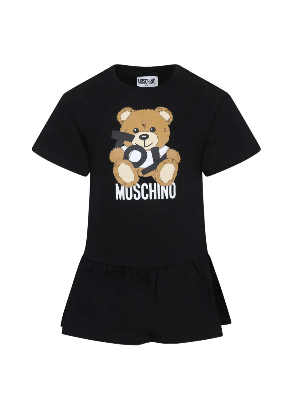 Moschino Kids Abito Nero con Stampa Toy per Bambine