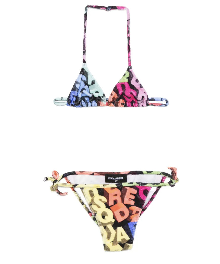 Dsquared2 Kids Costume Multicolor All-Over per Bambine