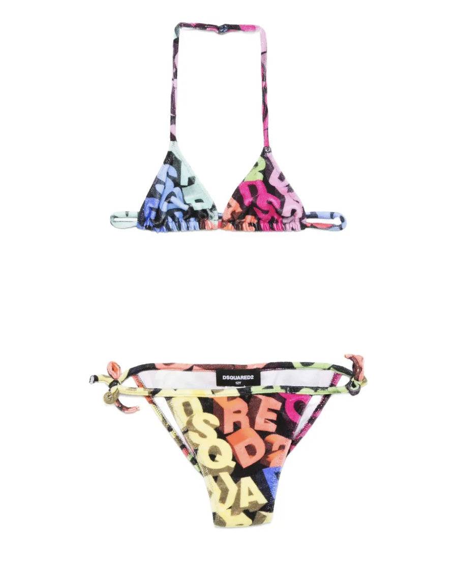 Dsquared2 Kids Costume Multicolor All-Over per Bambine