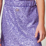 Twinset Kids Gonna Viola con Pailettes per Bambine (dettaglio)