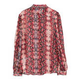 Roberto Cavalli Kids Camicia Fantasia Pitone con Logo per Bambine