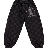 Art Super Money Kids Pantalone Nero con Fantasia Stella con Strass per Bambini