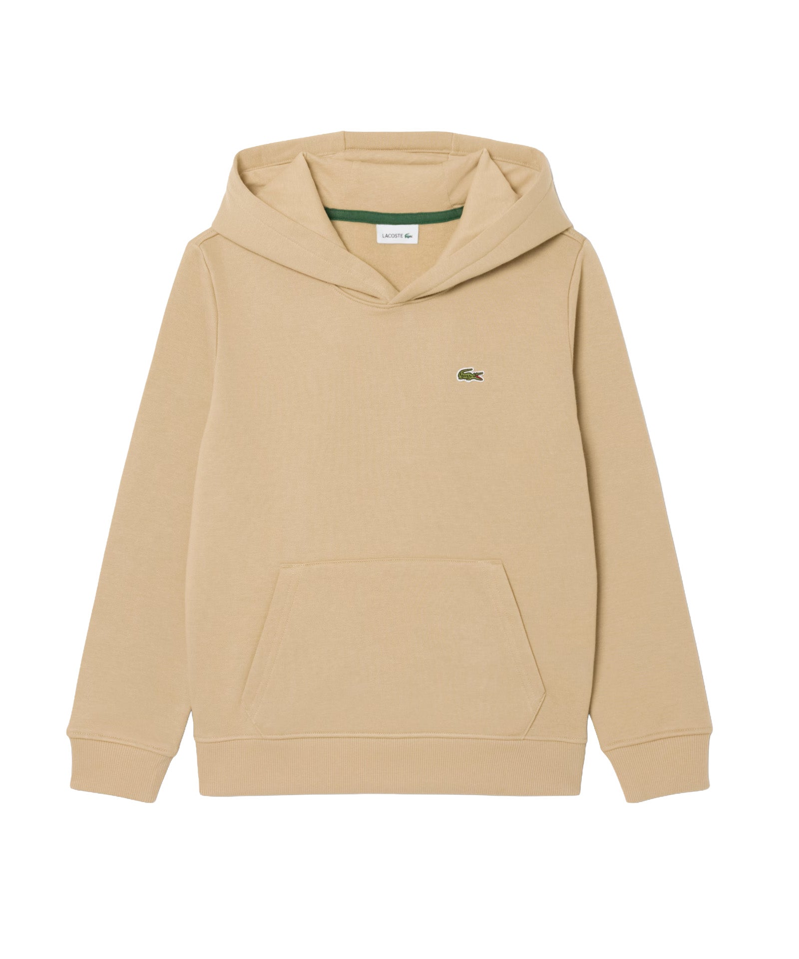 Lacoste Kids Felpa Beige con Cappuccio e Logo Unisex