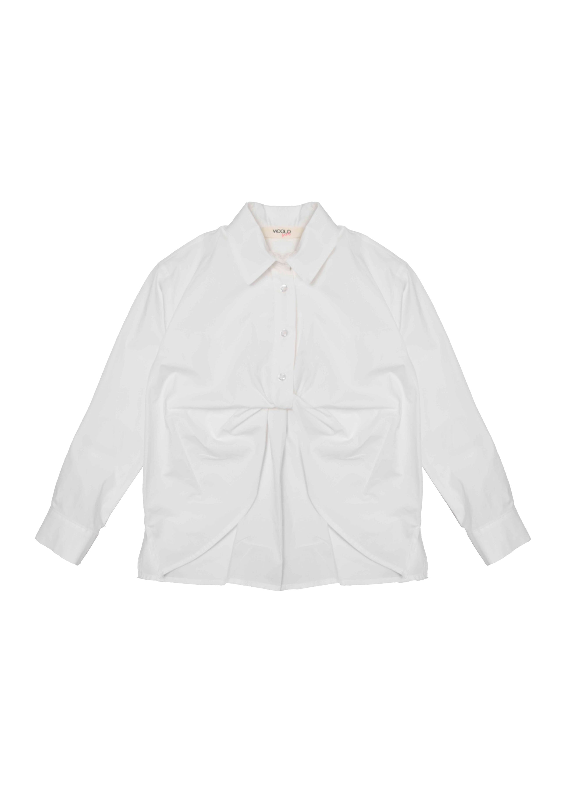 Vicolo Kids Camicia Bianca Arricciata per Bambine