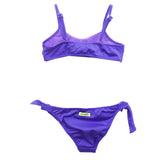 4GIVENESS Costume Bikini Viola a Fascia con Strass per Bambine (retro)