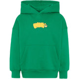 Barrow Kids Felpa Verde con Cappuccio Stampa Logo per Bambini