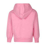 MSGM Kids Felpa Rosa con Cappuccio con Stampa per Bambine (retro)