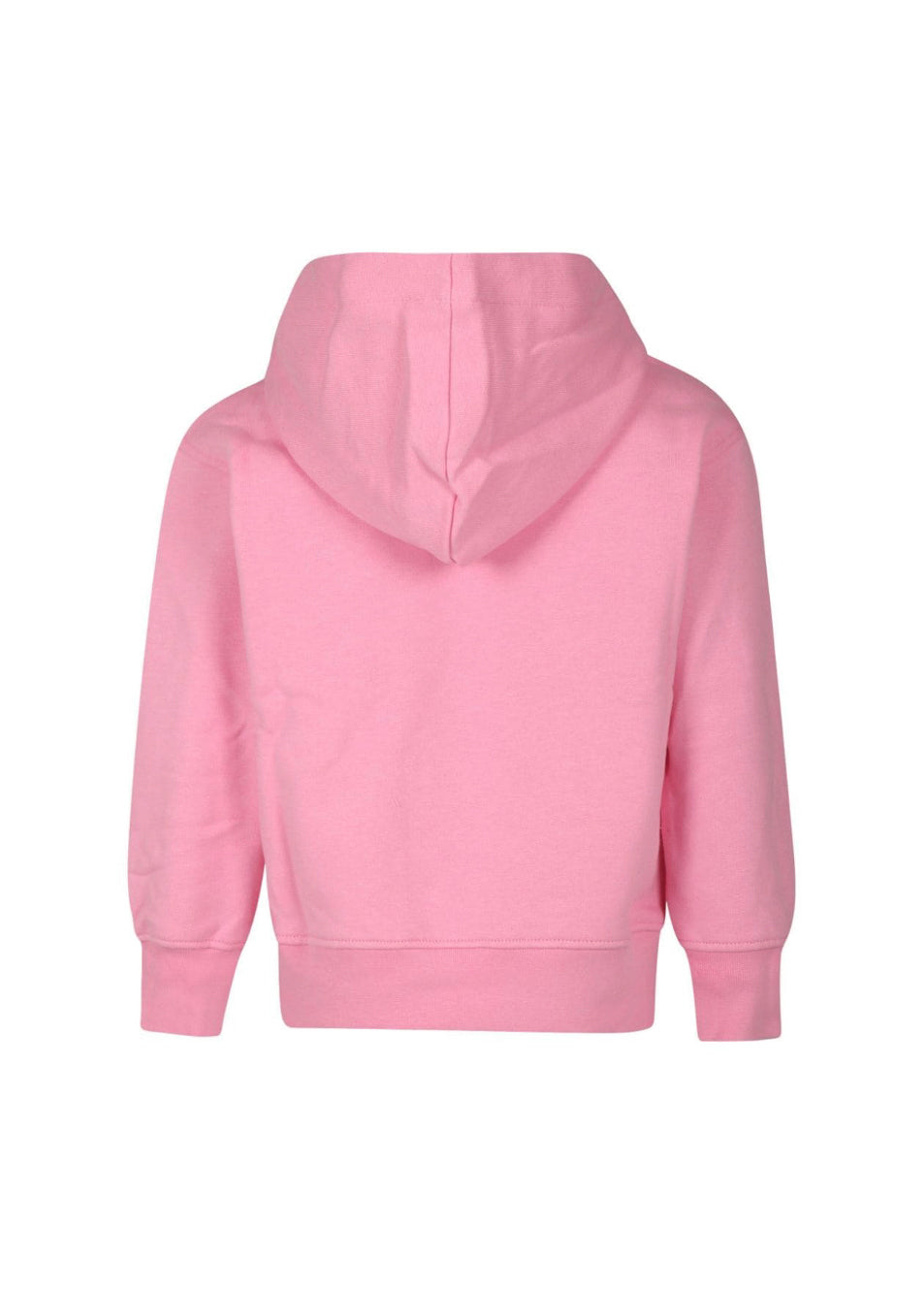 MSGM Kids Felpa Rosa con Cappuccio con Stampa per Bambine