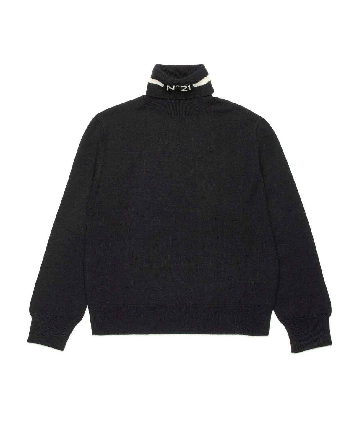 N°21 Kids Maglione Nero/Bianco con Logo per Bambine (retro)