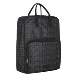 Msgm Kids Zaino Nero con Motivo Multi Logo per Bambine