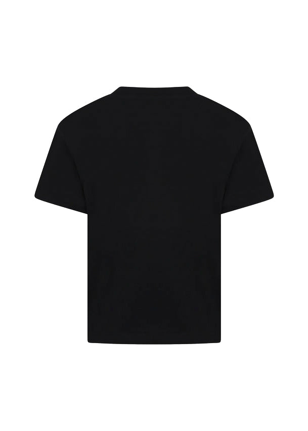 MSGM Kids T-shirt Nera con Stampa Cats per Bambine