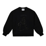 Iceberg Kids Felpa Nera con Logo e Daffy Duck per Bambine