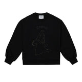 Iceberg Kids Felpa Nera con Logo e Daffy Duck per Bambine