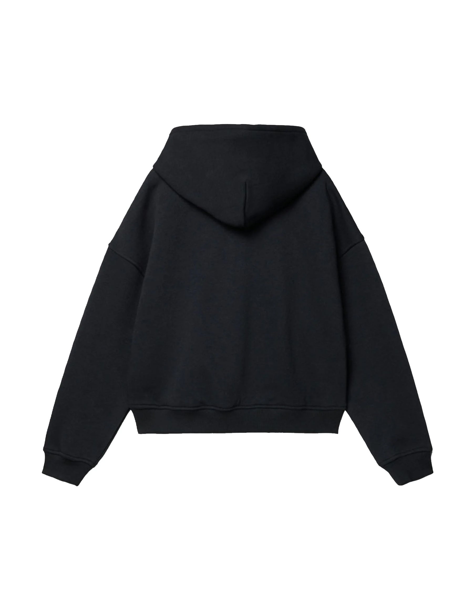 Calvin Klein Kids Felpa Nera con Cappuccio e Stampa Logo a Contrasto per Bambini