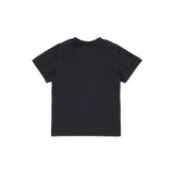Dsquared2 Kids T-shirt Nera con Stampa Logo Foglio D'acero con Bottoni Apertura Spalla per Neonati