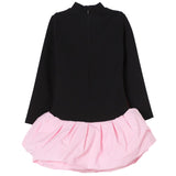 Twinset Kids Abito Nero/Rosa per Bambine (retro)