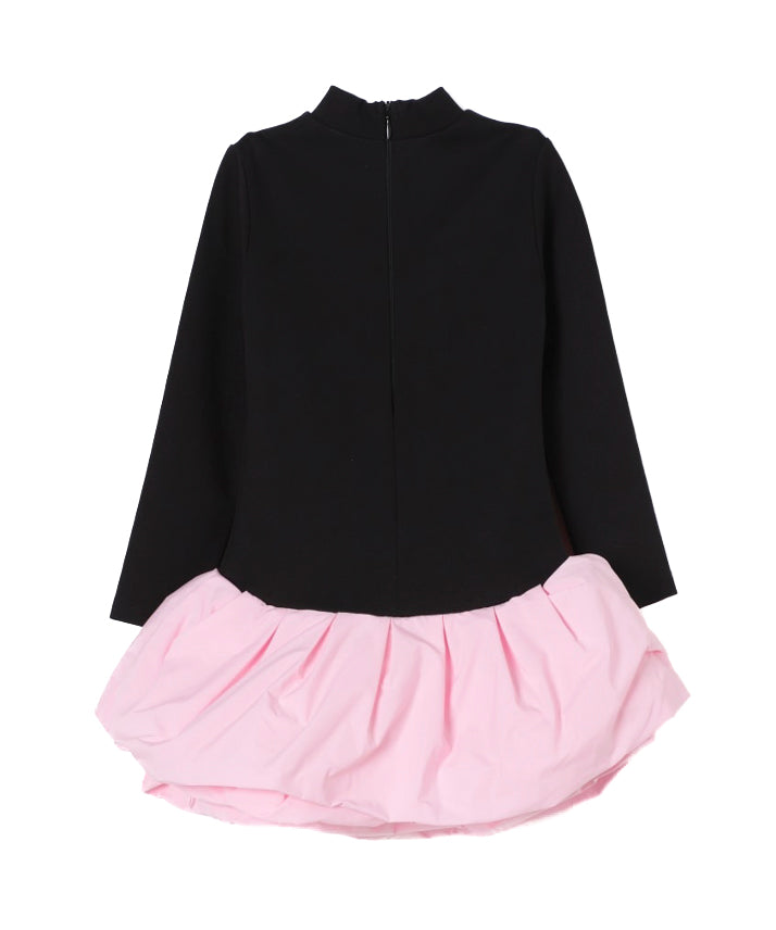 Twinset Kids Abito Nero/Rosa per Bambine (retro)