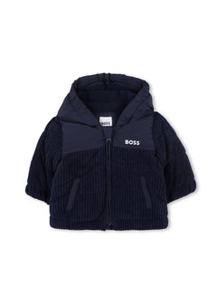 Boss Kids Giubbino Navy con Cappuccio per Neonati