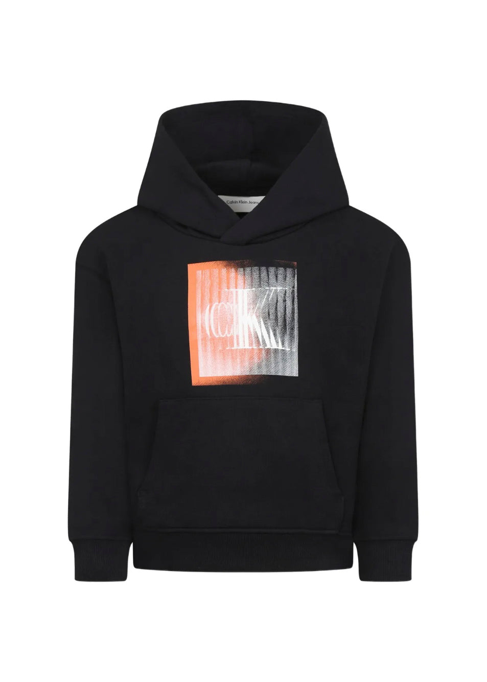 Calvin Klein Kids Felpa con Cappuccio Nera con CK per Bambini