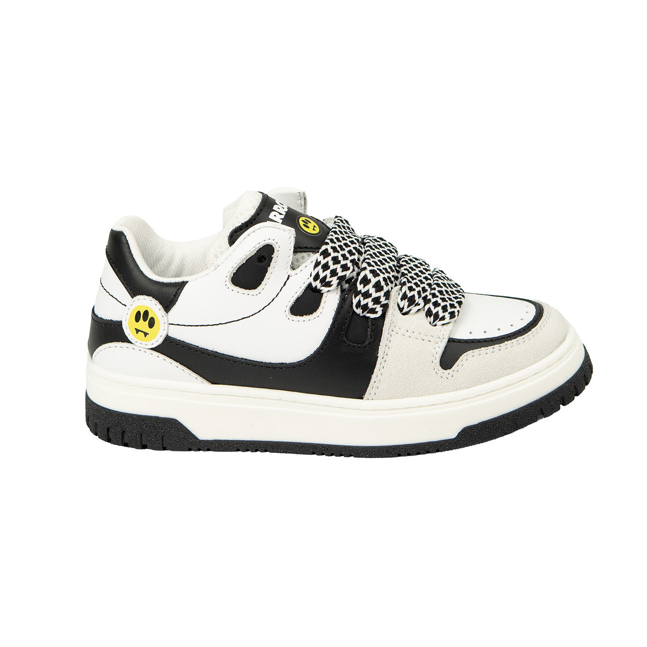 Barrow Kids Sneakers Bianco e Nero con Logo per Bambini
