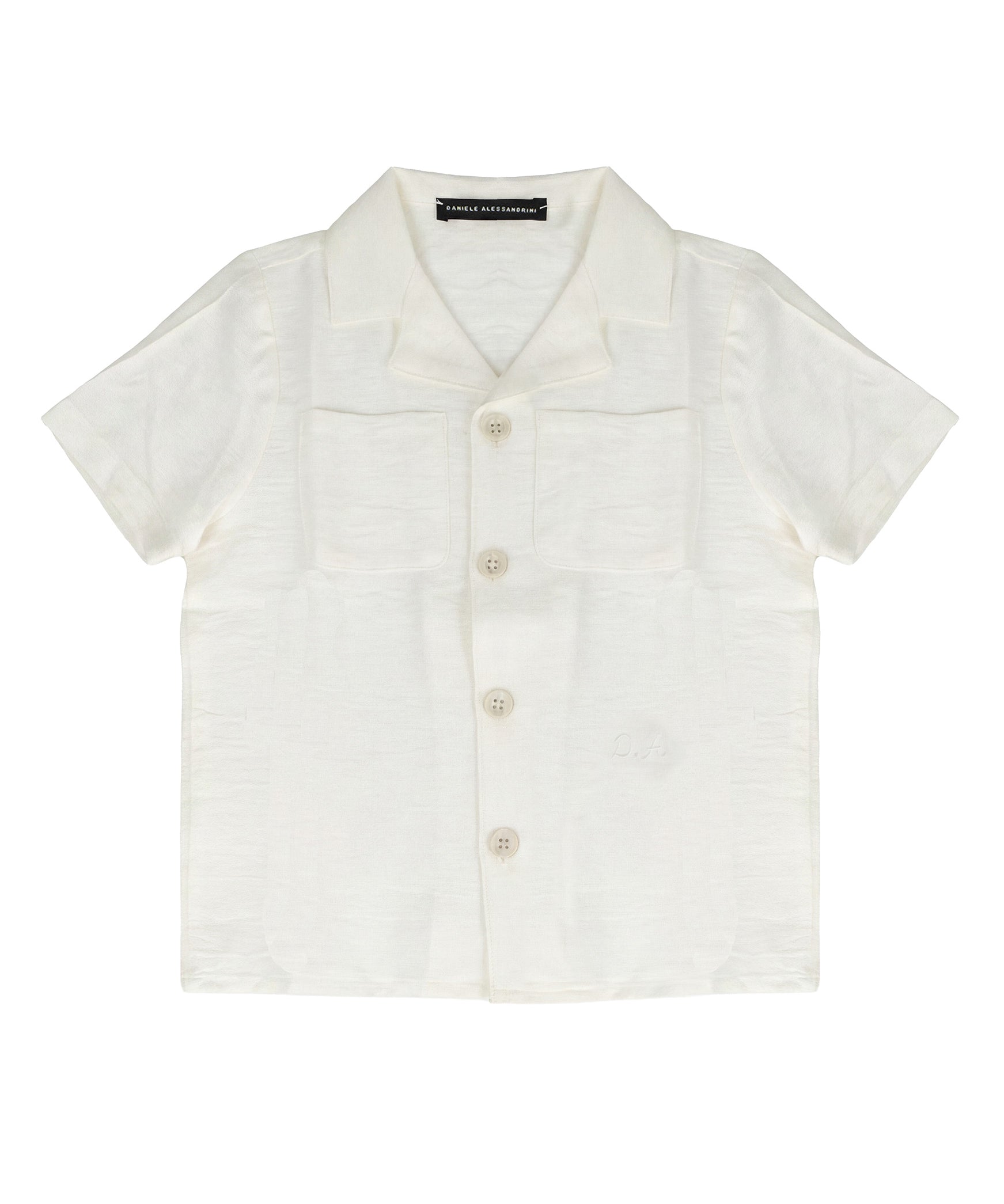 Daniele Alessandrini Kids Camicia Bianco con Tasche per Neonati