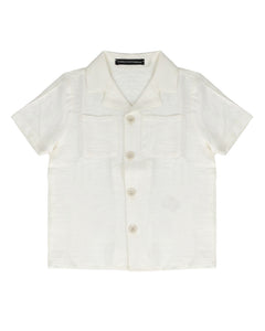 Daniele Alessandrini Kids Camicia Bianco con Tasche per Neonati