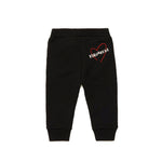  Dsquared2 Kids Pantaloni in Tuta Neri con Stampa per Neonate (retro)