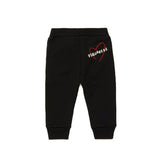  Dsquared2 Kids Pantaloni in Tuta Neri con Stampa per Neonate (retro)