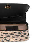 Elisabetta Franchi La Mia Bambina Bosa a Spalla con Motivo Animalier e Logo a Contrasto per Bambine