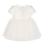 Simonetta Kids Abito Avorio da Cerimonia con Applicazioni per Neonate