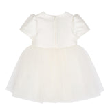 Simonetta Kids Abito Avorio da Cerimonia con Applicazioni per Neonate