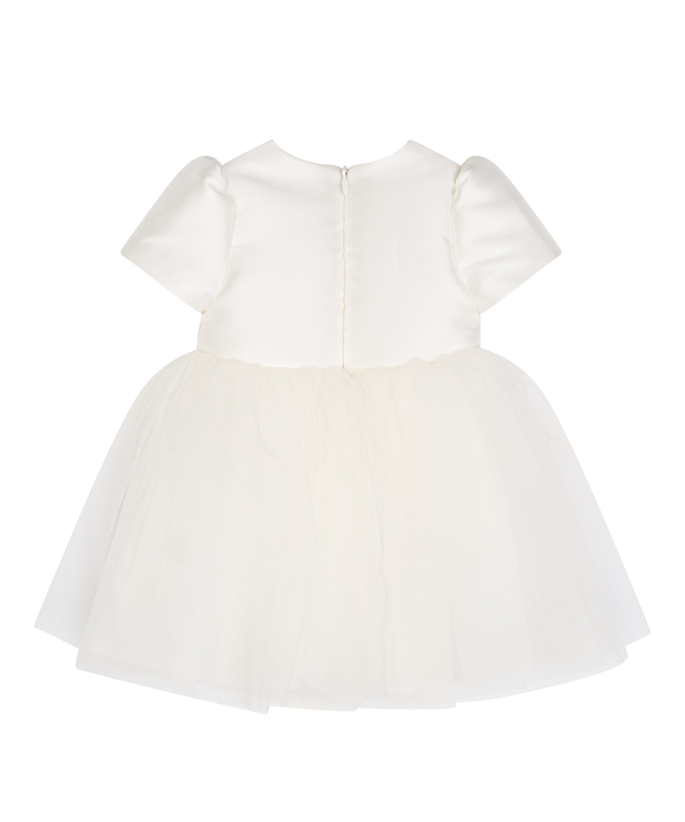 Simonetta Kids Abito Avorio da Cerimonia con Applicazioni per Neonate