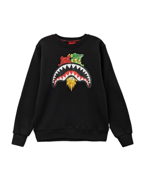 Sprayground Kids Felpa Girocollo Nera per Bambini