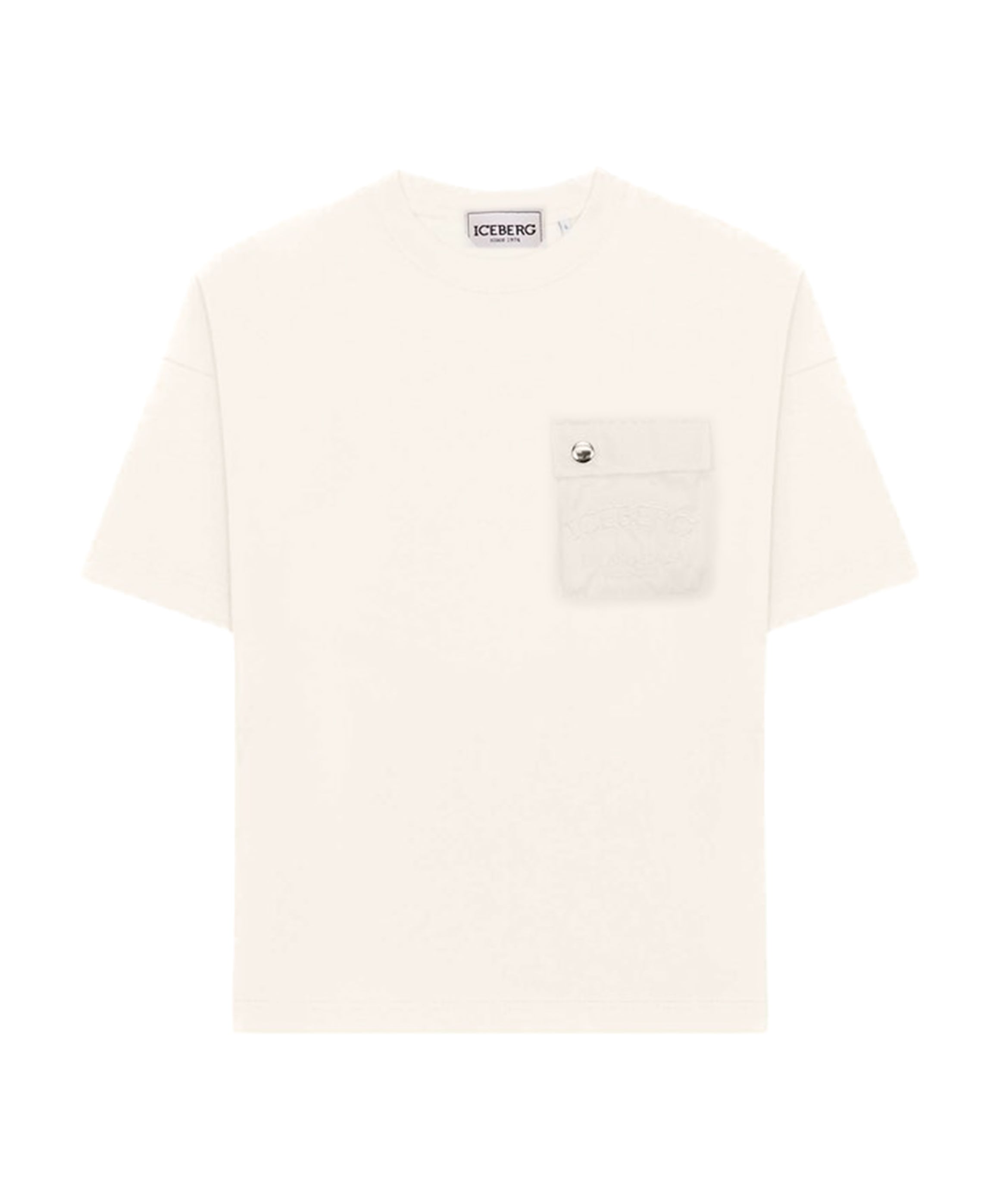 Iceberg Kids T-Shirt Bianca con Taschino per Bambini