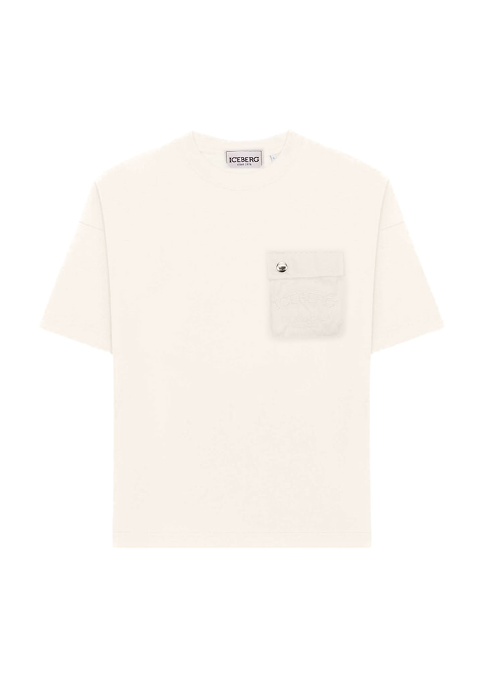 Iceberg Kids T-Shirt Bianca con Taschino per Bambini