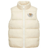 Moschino Kids Gilet Panna Unisex con Logo Teddy per Bambini