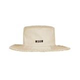MSGM Kids Cappello Bucket Crema per Bambine