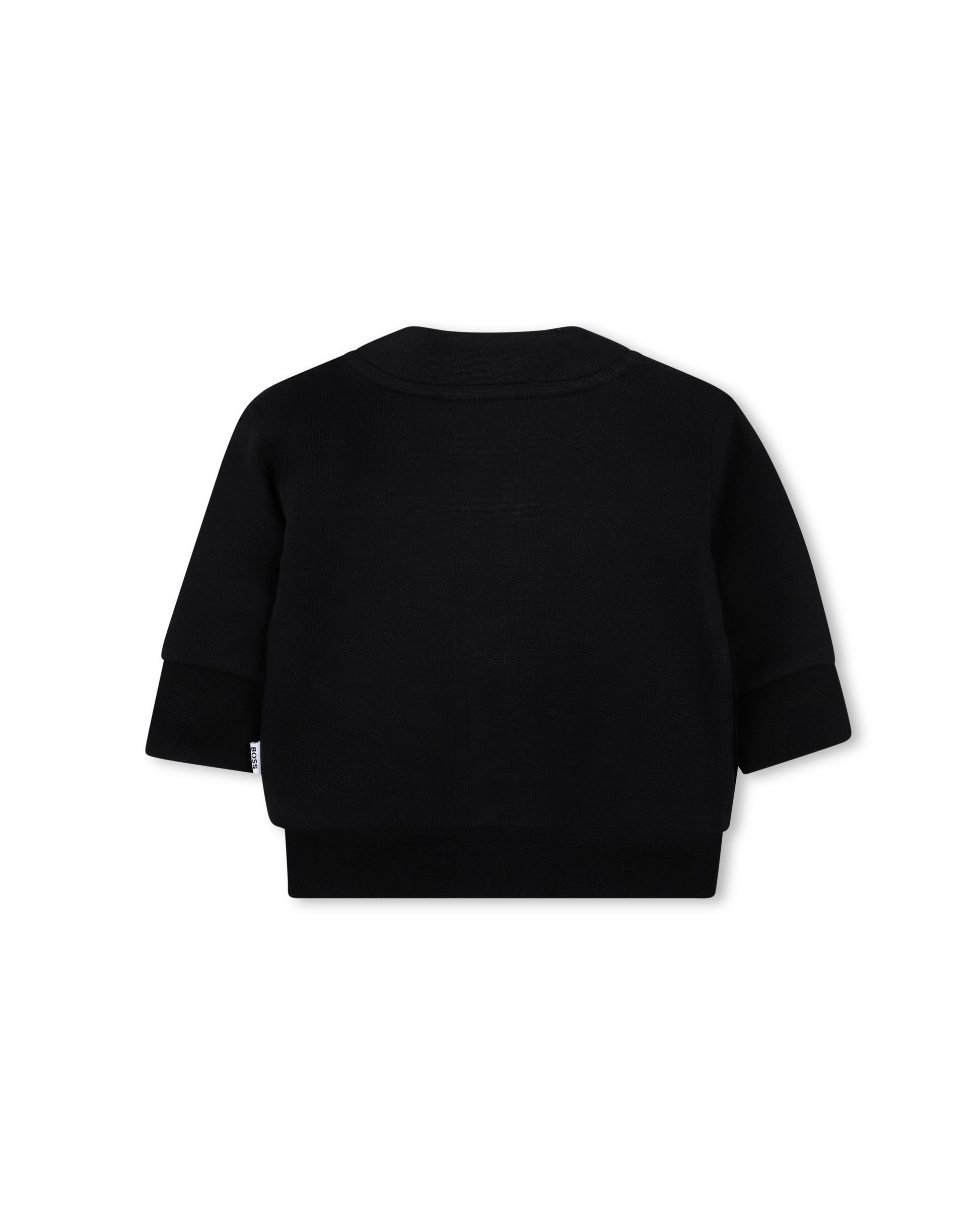 Boss Kids Cardigan Nero con Scollo a V