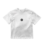 Philipp Plein Kids T-Shirt Argento a Costine con Logo per Bambine