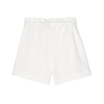 Pinko Kids Short Bianco con Cintura Logata per Bambine