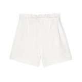 Pinko Kids Short Bianco con Cintura Logata per Bambine