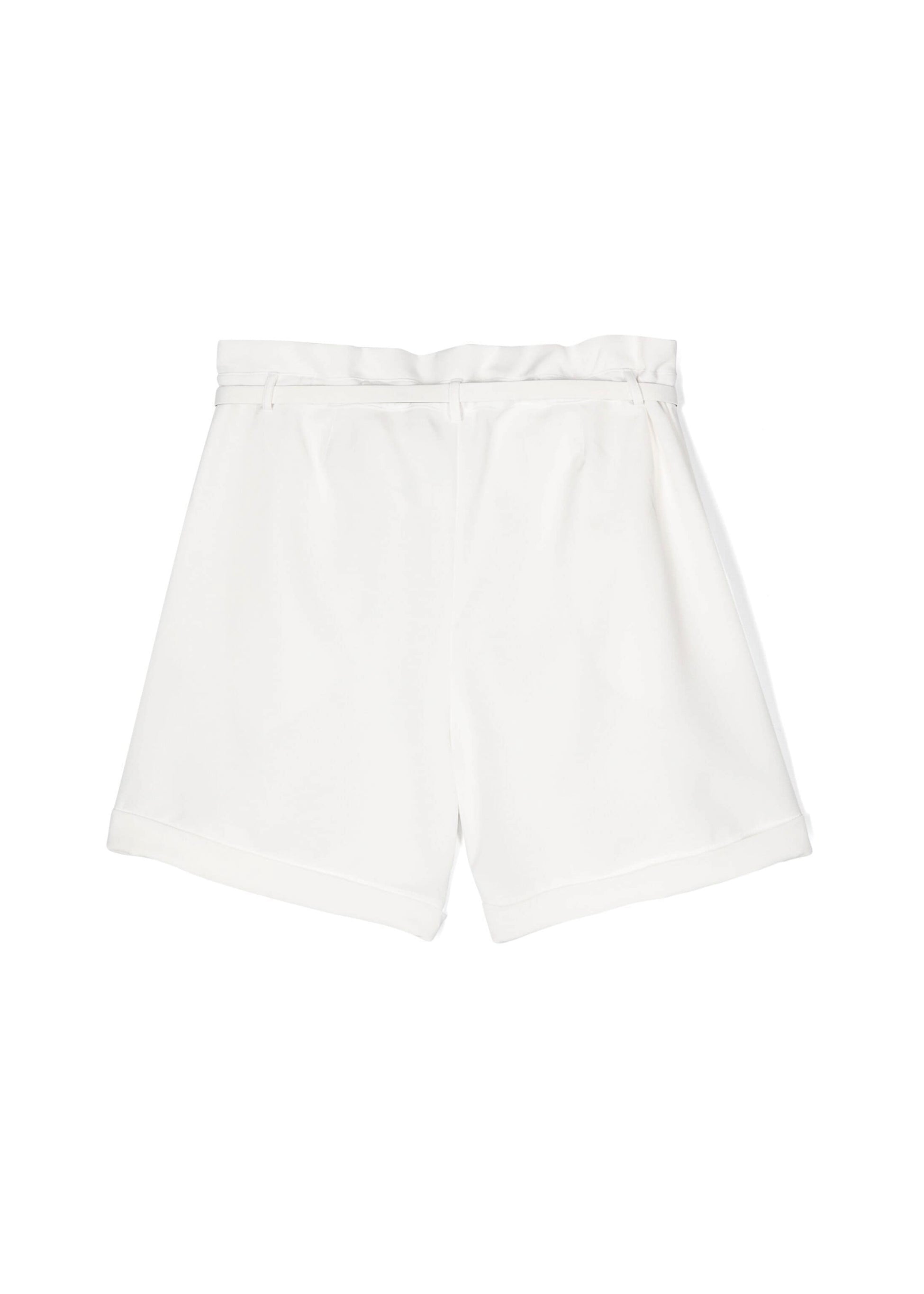 Pinko Kids Short Bianco con Cintura Logata per Bambine