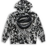 ART SUPER MONEY Kids Felpa Cappuccio Stampa Labbra Camo Bambini