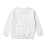 Moschino Kids Felpa Bianca Girocollo con Stampa Teddy Bear e Logo per Bambini