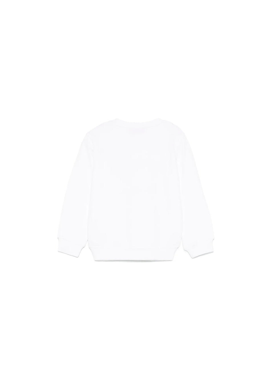 Moschino Kids Felpa Girocollo Bianca con Stampa per Neonati