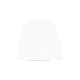 Moschino Kids Felpa Girocollo Bianca con Stampa per Neonati