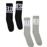 Diesel Kids Calzini Nero e Grigio Unisex