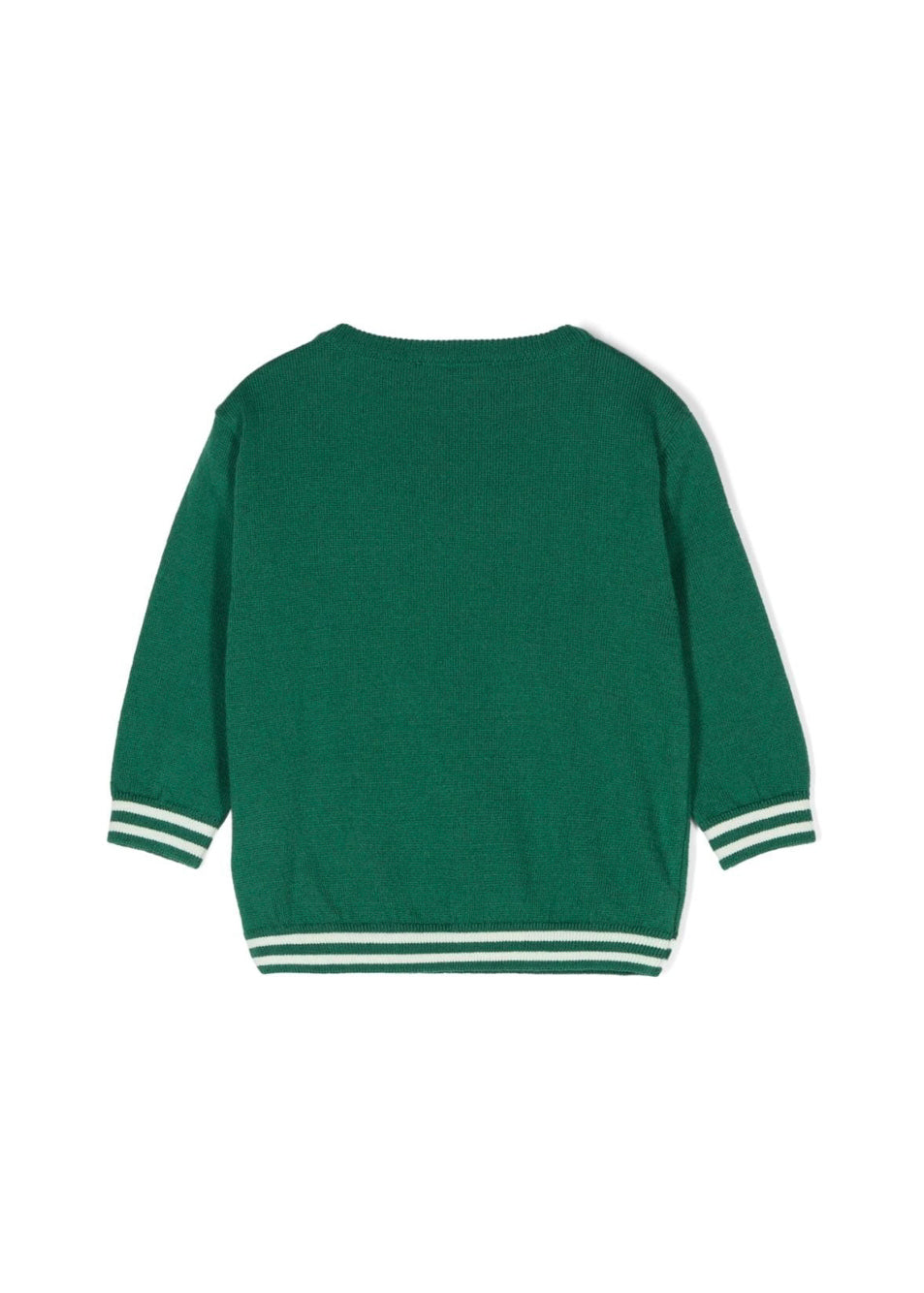 Moschino Kids Maglioncino Verde con Teddy Bear per Neonati (retro)