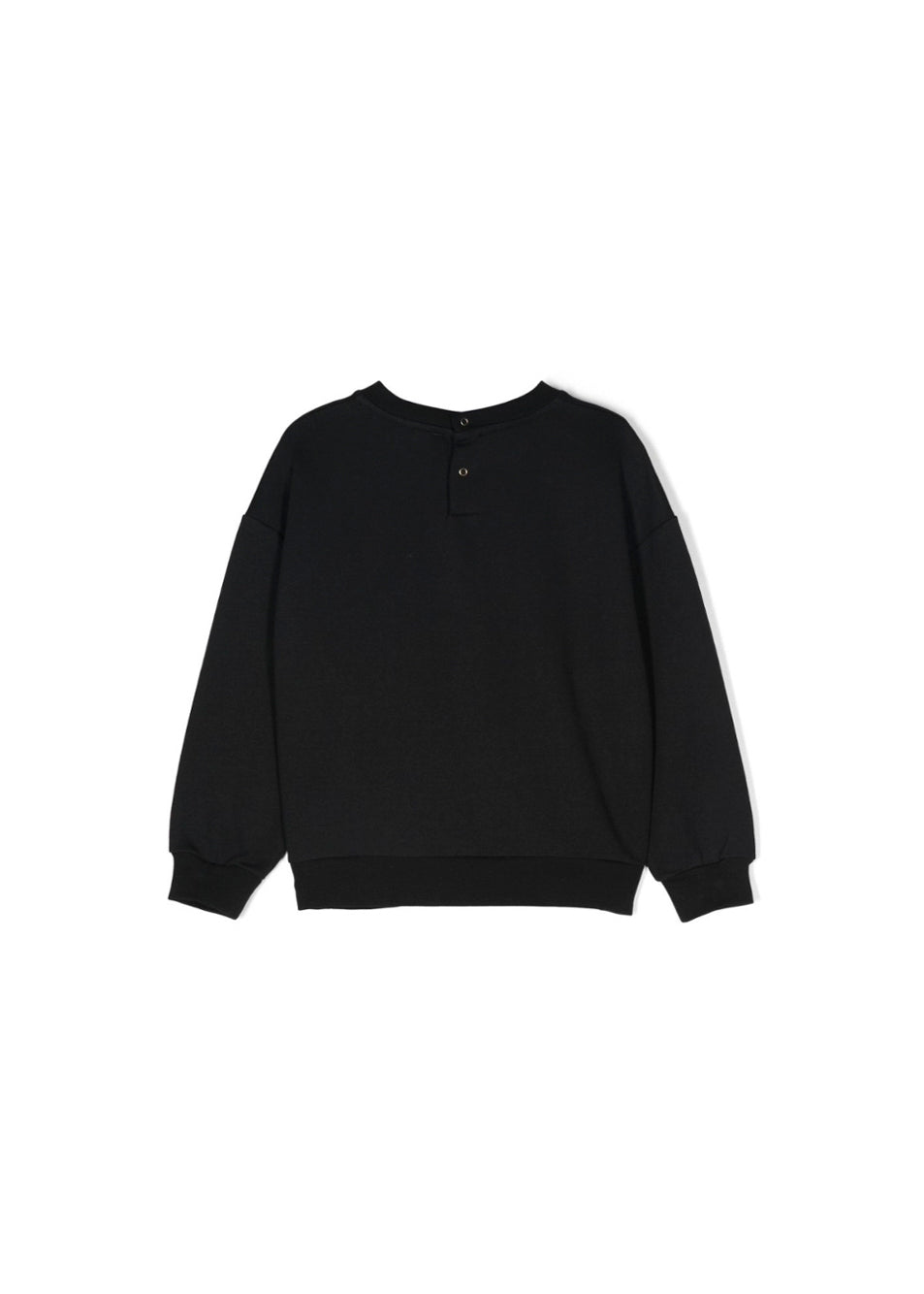 Elisabetta Franchi La Mia Bambina Felpa Nera con Logo Strass per Neonate (retro)